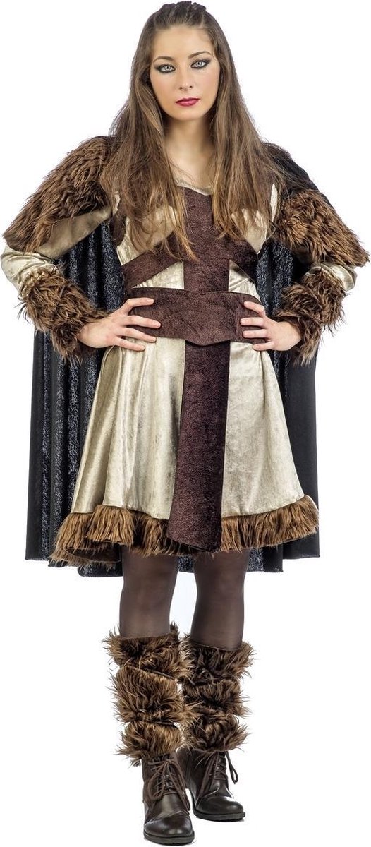 Piraat & Viking Kostuum | Luxe Noorse Viking Marit | Vrouw | Maat 38 | Carnaval kostuum | Verkleedkleding